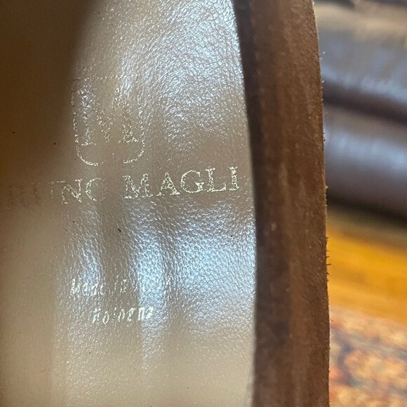 Bruno Magli Mens 11 1/2  D Irwin Cocoa Brown Suede shoes, very good! main image 8